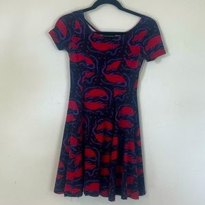 Nooworks lightly used purple snakes red rats dress size small